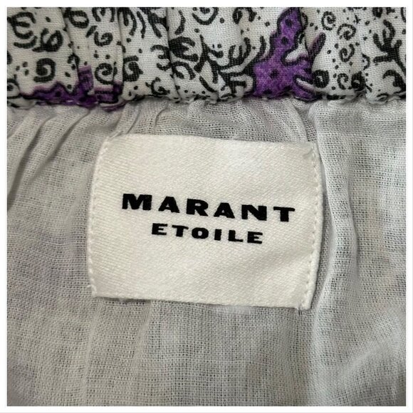 Isabel Marant Étoile Diya Skirt Ecru Lilac FR34 XS NWT $455 Ruffle Tiered - Picture 6 of 15
